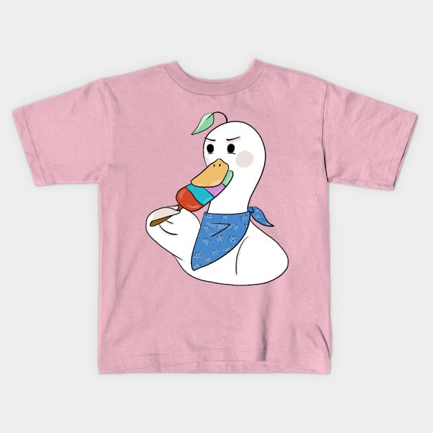 Doo Doo duck icream lover Kids T-Shirt by Eleam Junie